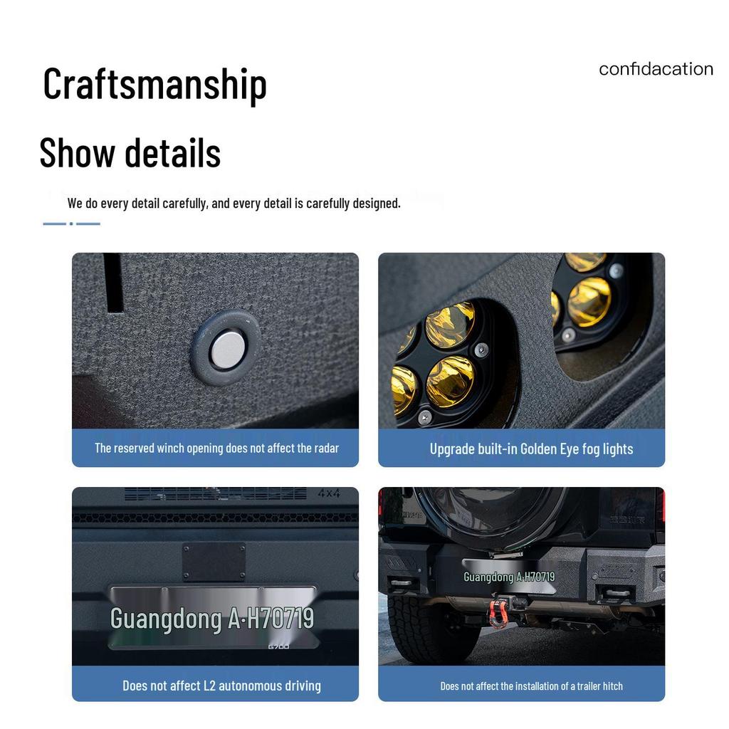 Zongheng G700 Off-Road Front & Rear Anti-Collision Modified Bumpers