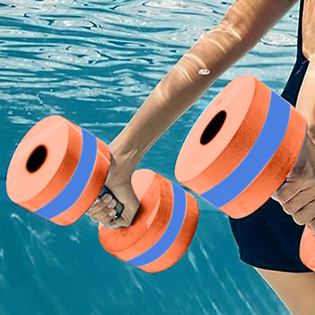 Aquatic Dumbells Set Of 2 Water Dumbells Pool Resistance Water Weight Water Aerobics High-Density EVA-Foam Pool Fitness