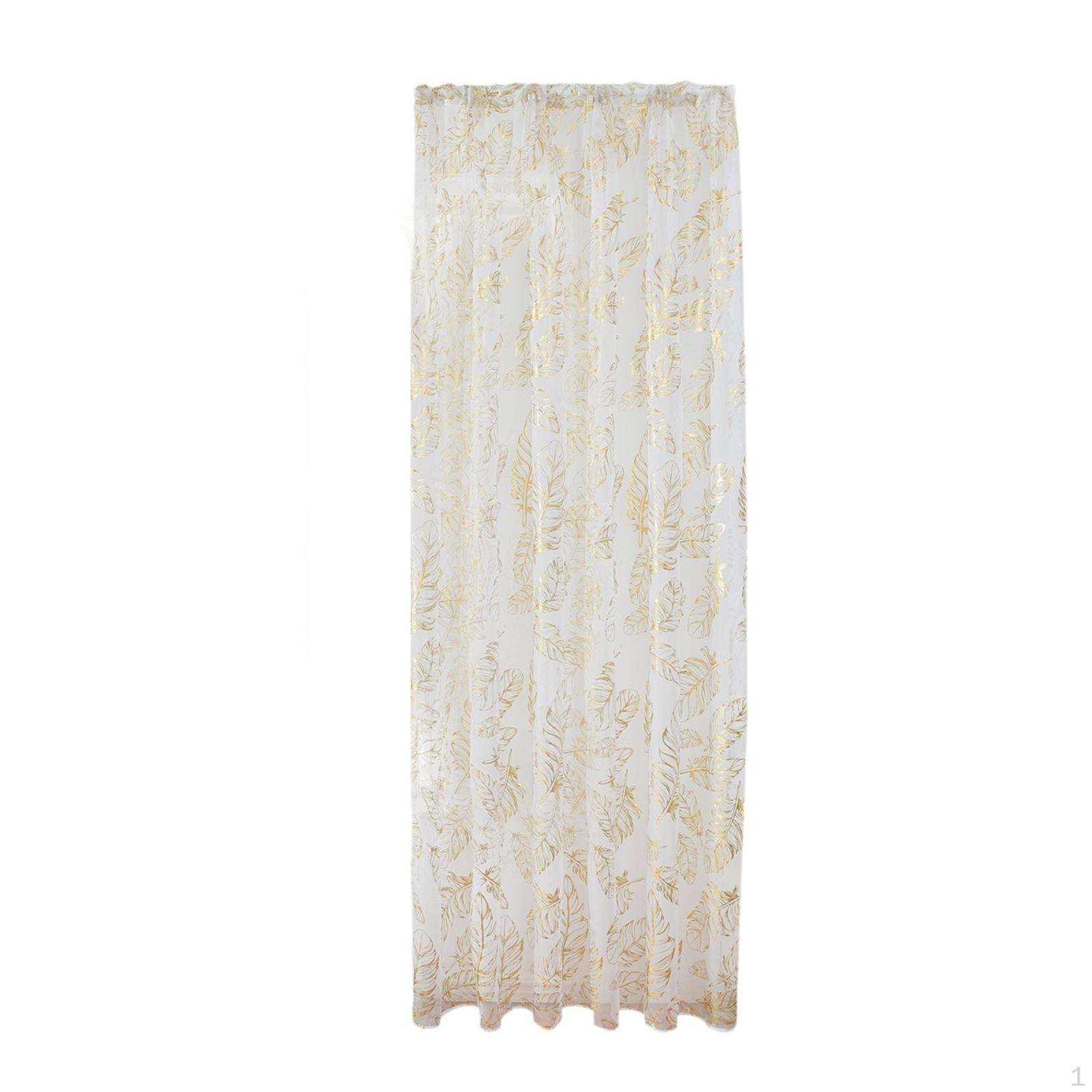 

Легкая оконная драпировка с кулиской для дома 100cmx250cm золотой