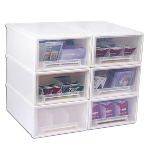 

REDICE Deck Case, Drawer Style, Flexible Combination, Large Capacity, 26cm W x 37cm D x 14.2cm H, Stackable, Card Box, Trading Card Case, Deck Box (Ja