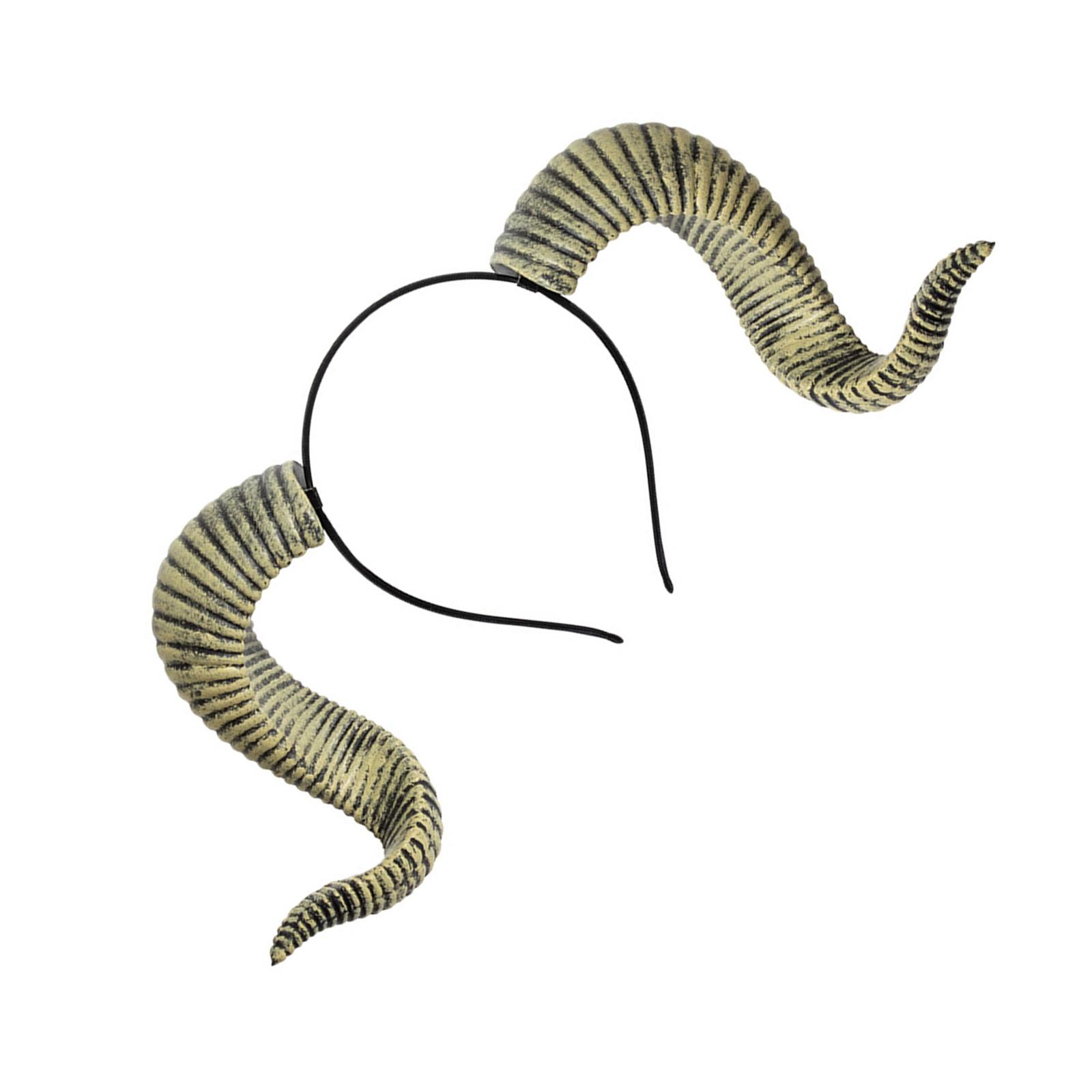 

Знімний обруч з козлячими рогами для костюма на Хелловін, косплею, заходу в панк-тематиці, маскарадний головний убір для дорослих C2