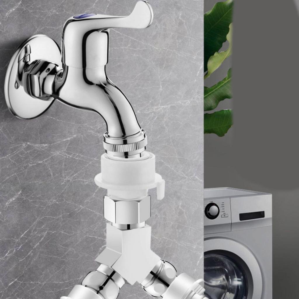 Faucet Splitter Washing Machine Hose Adapter Water Inlet Diversion Device 3-Way Faucet Diverter Tap Splitter Enduring
