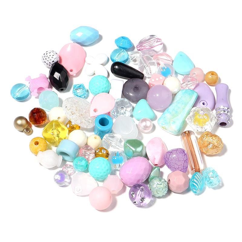 50g/bag Candy Color Mixing Style Acrylic Beads for Jewelry Making DIY Handmade Bracelets Necklace Phone Key Chain Accessories