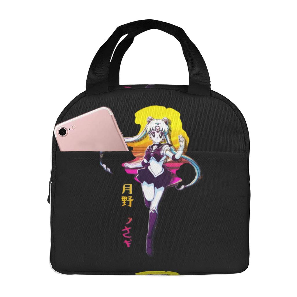 Custom Sailors Anime Moons Insulated Lunch Tote Bag for Women Men Bishoujo Resuable Thermal Cooler Bento Box School