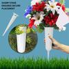 6Pieces Cemetery Vases with Spikes and Foam Inserts for Grave Site Floral Arrangements for Artificial or Freshing Flower