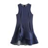 Jnleaog Autumn New Women's Clothing Fashion Style Stylish In Stock Asymmetric Ruffles Waist-Tight Dress