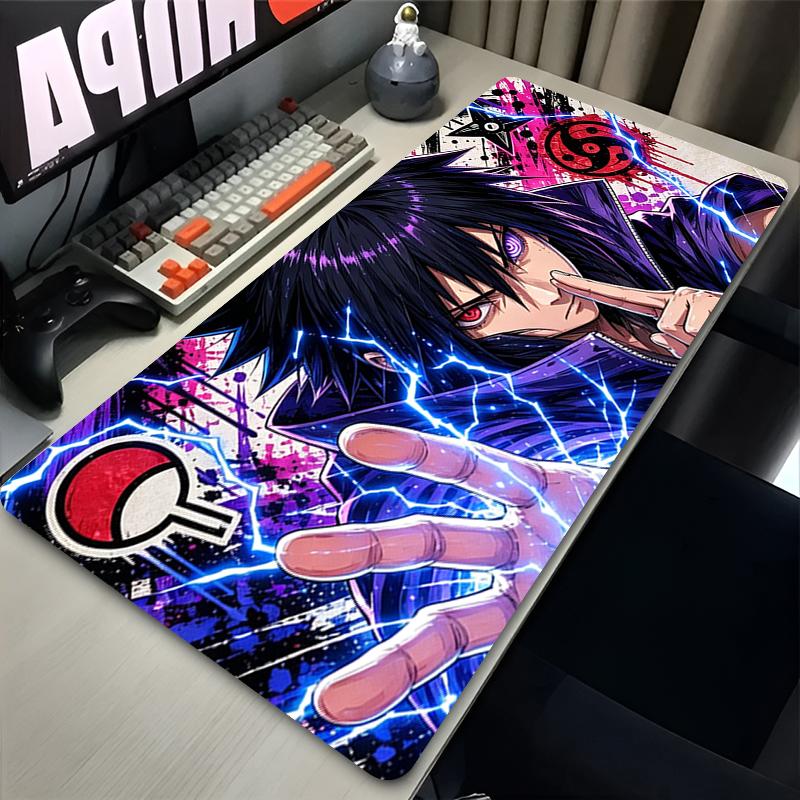 Mouse Pad Larger Gamer Uchiha Itachi Madara N-Naruto Uzumaki Computer Keyboard Desk Mat Gaming Accessories Graffiti Art Mousepad