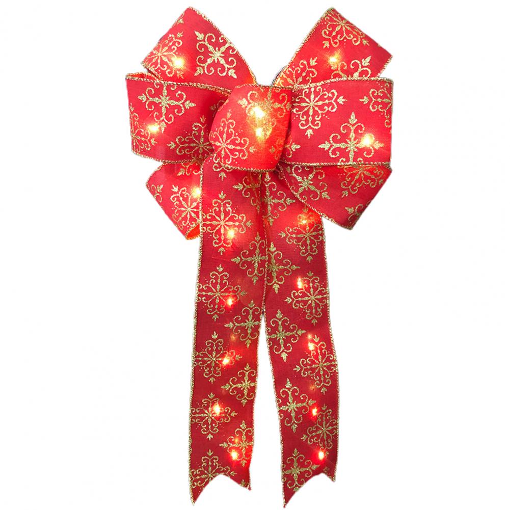 Christmas Decorations Lightweight Christmas Tree Decorations Print Decorative  Practical Portable Christmas Bow Ornament