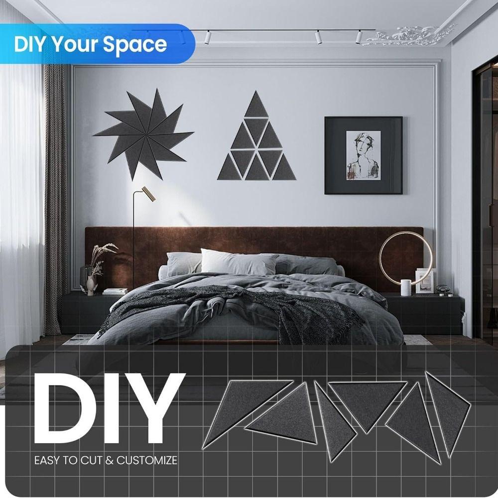 Square Shape Soundproof Panels Self-Adhesive Wall Stickers Decorative Felt Acoustic Panels KTV