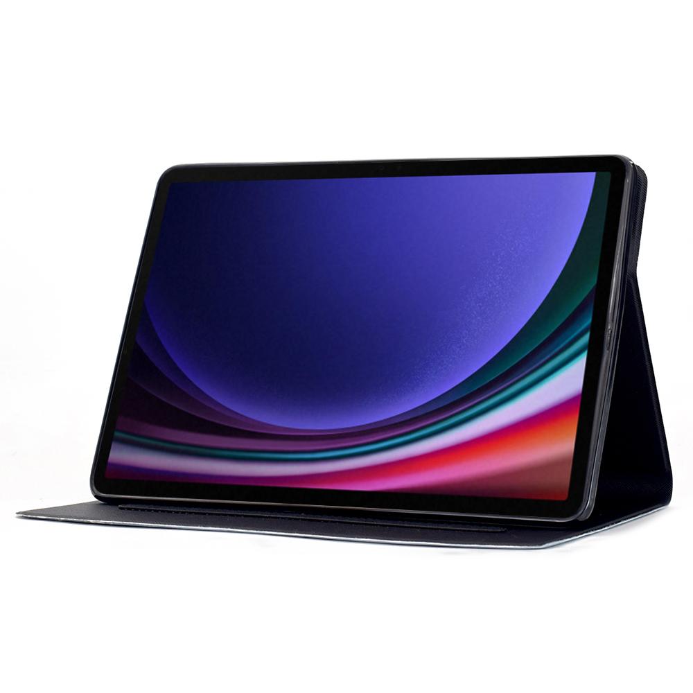 Capa com Suporte para Samsung Galaxy Tab S9/S9 FE Impressão de Padrões Capa de Couro para Tablet com Despertar/Adormecer Automático