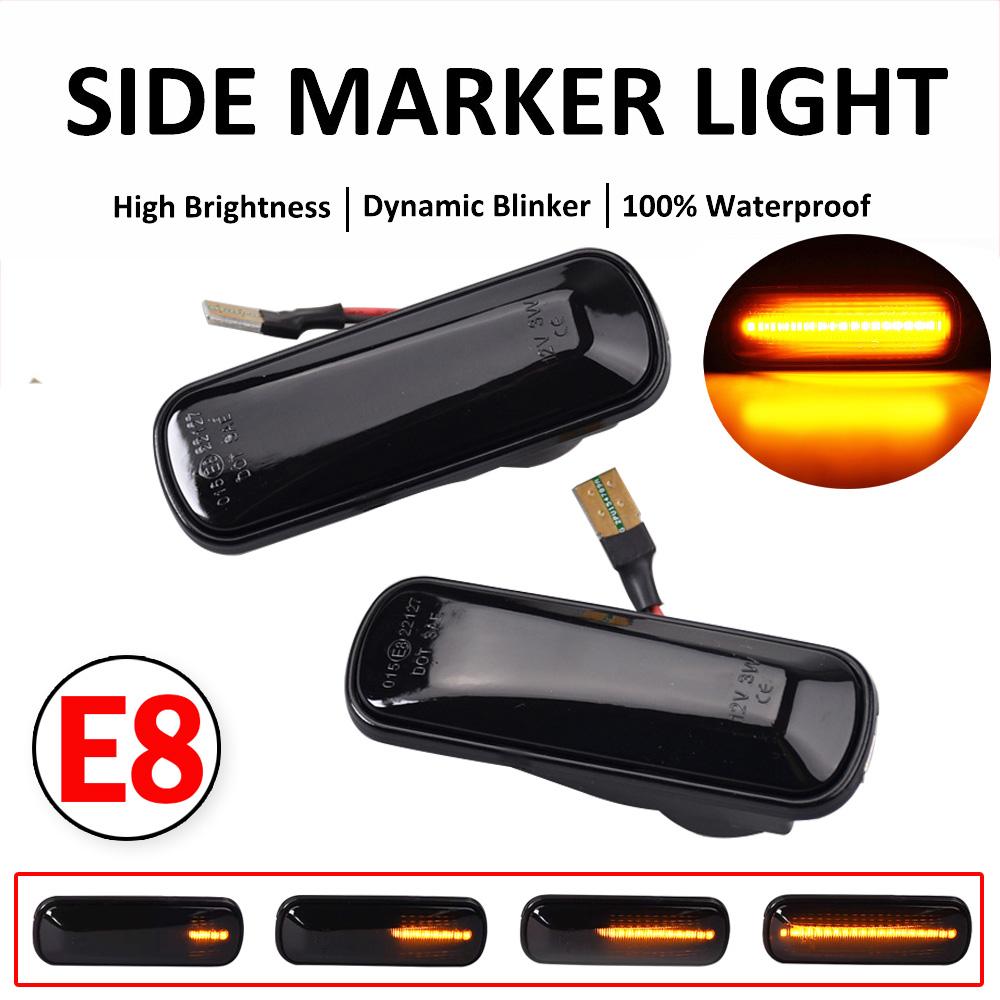 

Dynamic LED Turn Signal Lights Side Marker Blinker Lamp For Honda Civic CRV CR-V Accord Integra HR-V HRV Ballade Legend pire Dynamic Smoked