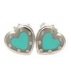 TIFFANY&Co. Pierce Return to Mini Love Heart Silber925/Emaille 2,2g Silber TIFFANY & Co. Blau niedlich
