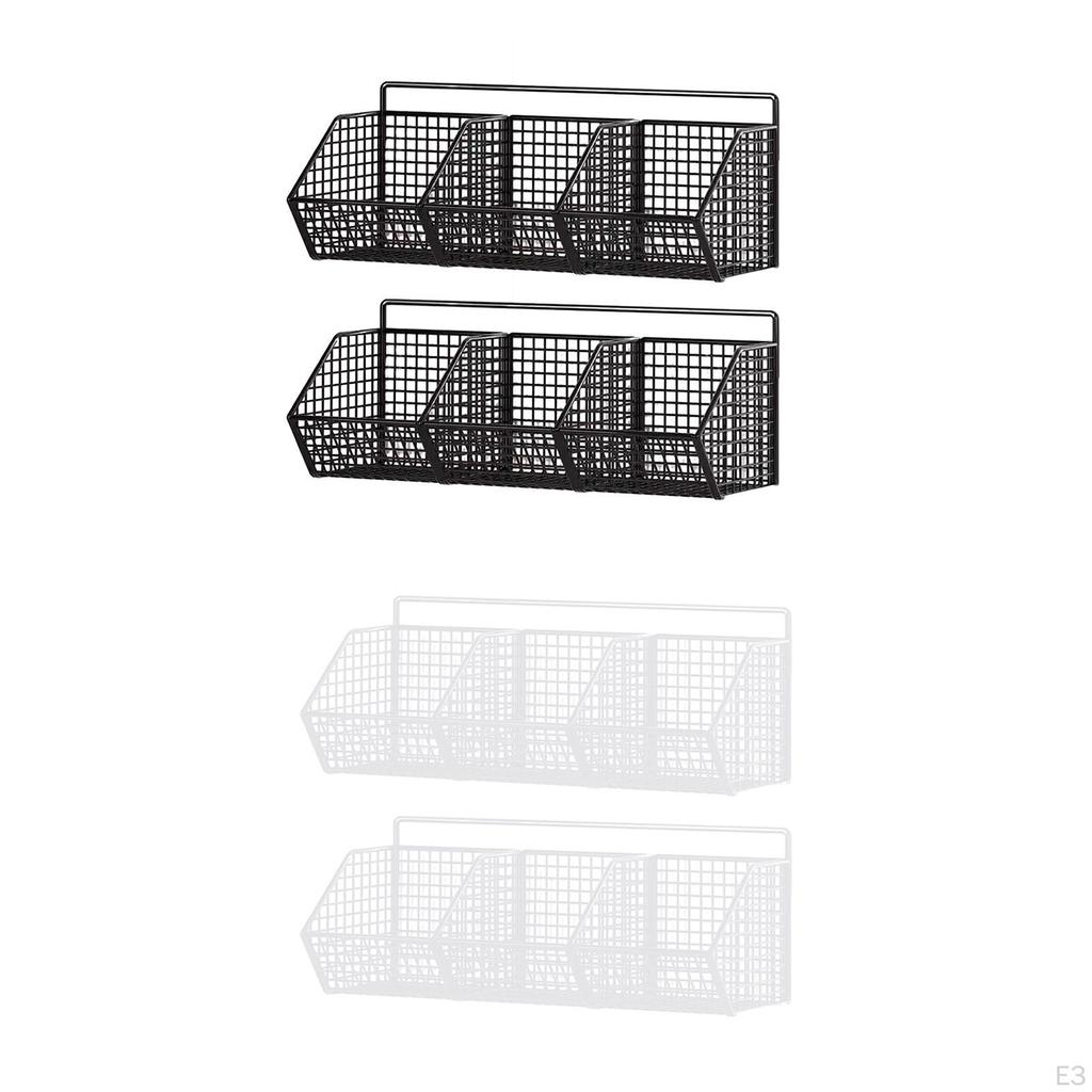 2 Pieces Hanging Wall Organizer Minimalist Fruit Basket Cabinet Storage