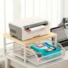 Modern kitchen microwave rack storage organizer, space-saving countertop storage rack that can store appliances, tableware.
