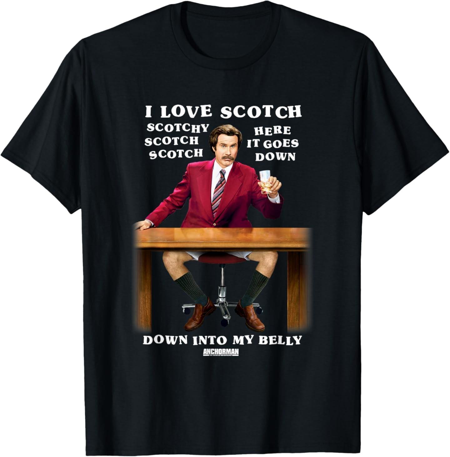 Anchorman Ron I Love Scotch T-Shirt S разноцветный