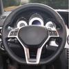 Black Hand-stitched PU Artificial Leather Car Steering Wheel Cover for Mercedes Benz A-Class 2013-2015 CLA-Class 2013 C-Class