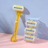 Women's Popular Manual Shaver with Replacement Blades - Hair Removal Razor in Box
