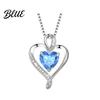 Dainty Necklace Heart Cubic Zirconia Love Pendant Birthday Trendy Jewelry