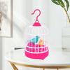 Kids Birdcage Toy with Sound Light Flapping Wings Detachable Hook Voice Control Funny Toddlers Educational Simulated Bird Model Toy Boys Girls Gift