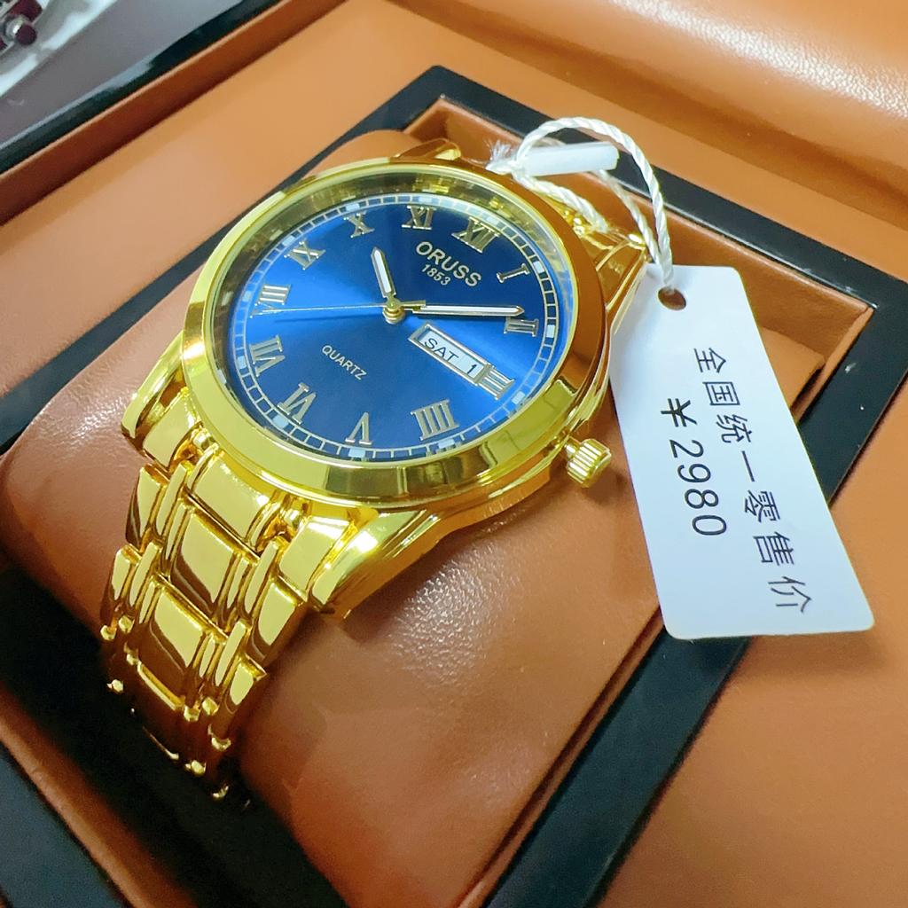 Automatik-Uhr Herren Kalender Leuchtend Wasserdicht Rund Normales Glas Spiegel Inländische Uhr
