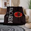 Bacardi Rum 1862 Bat Logo T-ShirtBlanket Flannel Throw Blanket for Sofa, Bed, Travel, Camping, Office, Couch, Chair, And Bed Gift for Christ