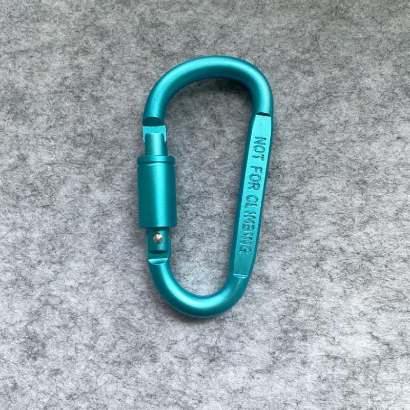 D-Shaped Colorful Aluminum Carabiner Multi-Functional Quick Link Backpack Hook небесно-голубой
