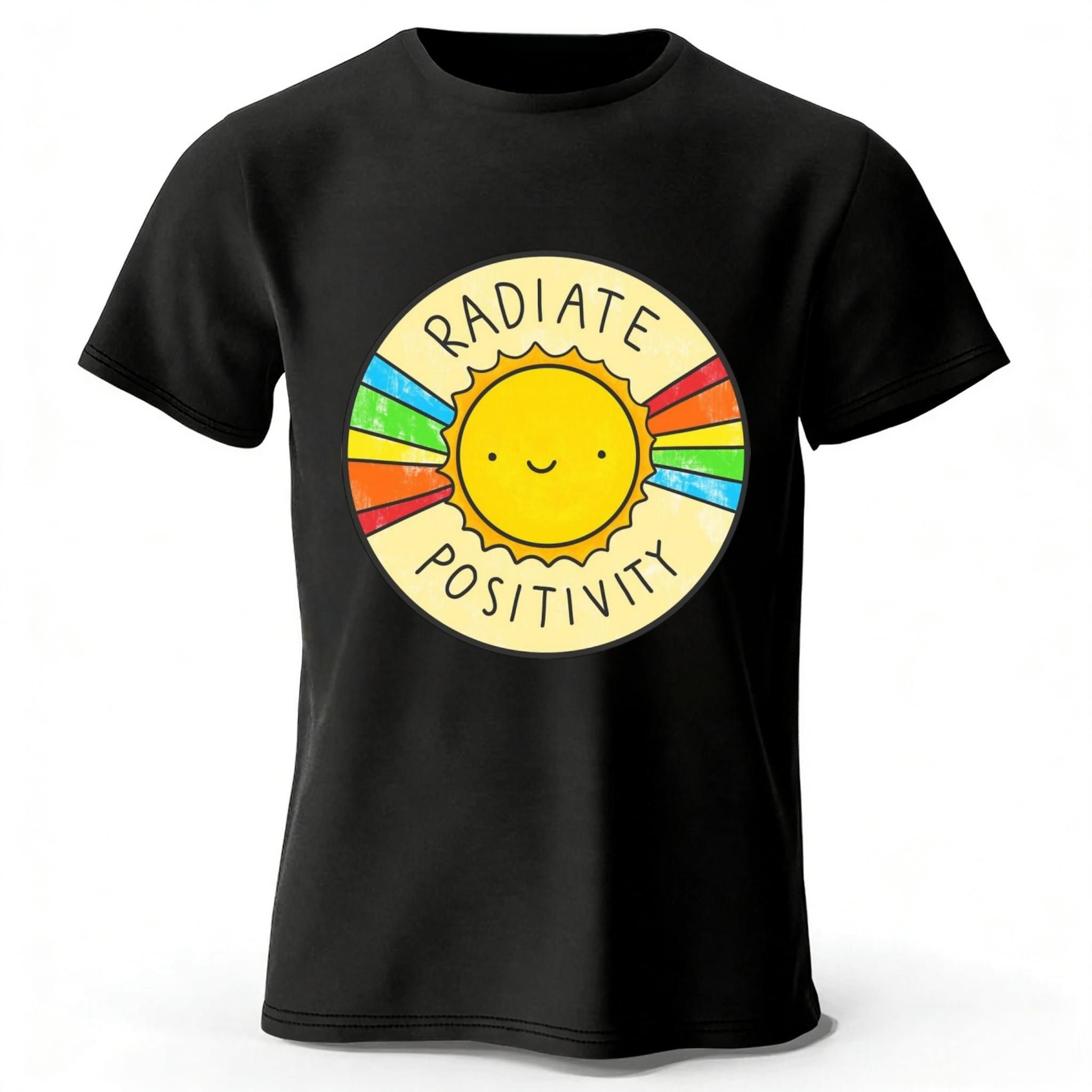 

Healing Rainbow Sunshine Pure Cotton Tshirt MensWomens Fashion Casual Plus Size Loose Short Sleeve Soft and Comfortable Top M
