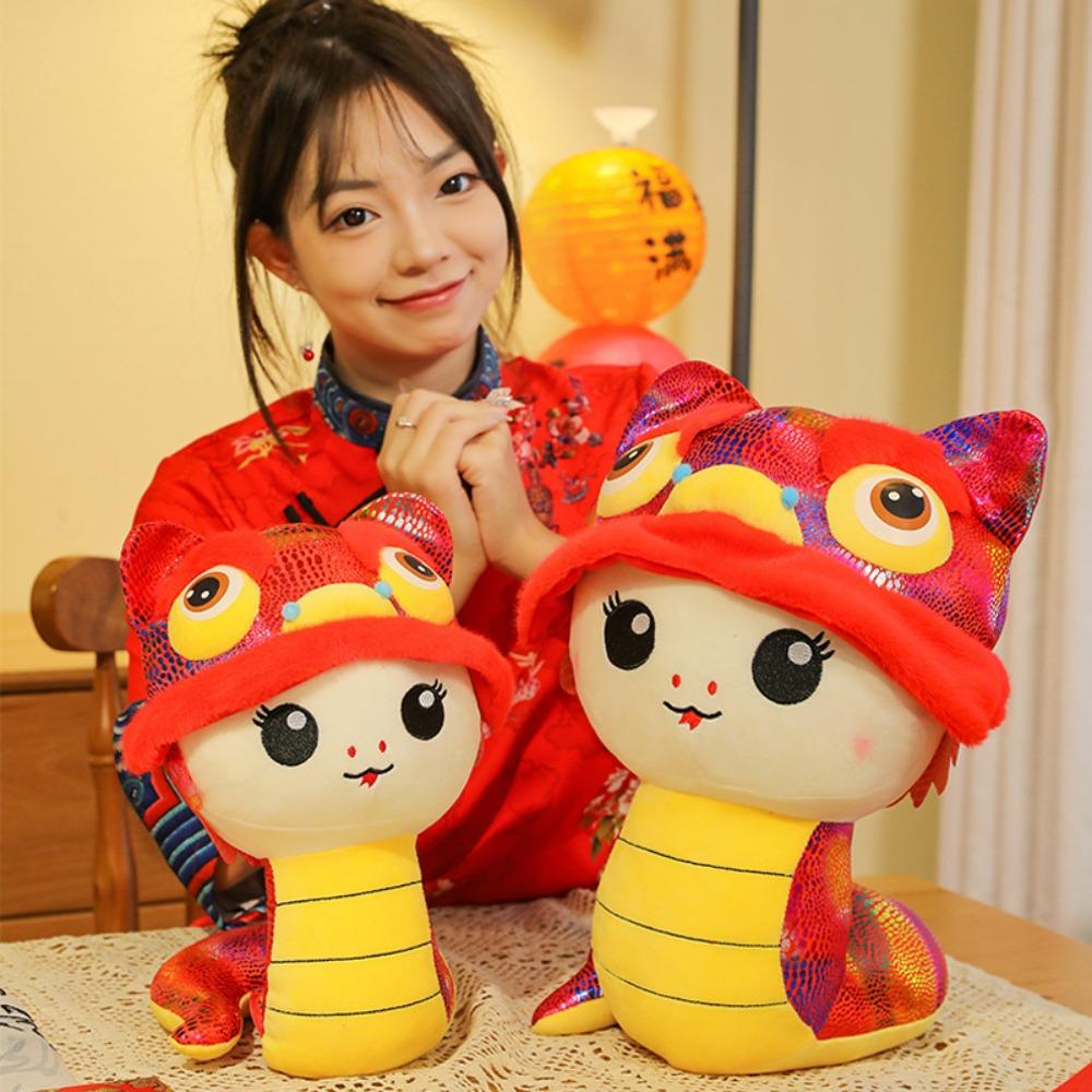 

Dragon Hat Snake Year Plush Toy Stuffed Animal Lucky Snake Doll Plushies Children 20cm