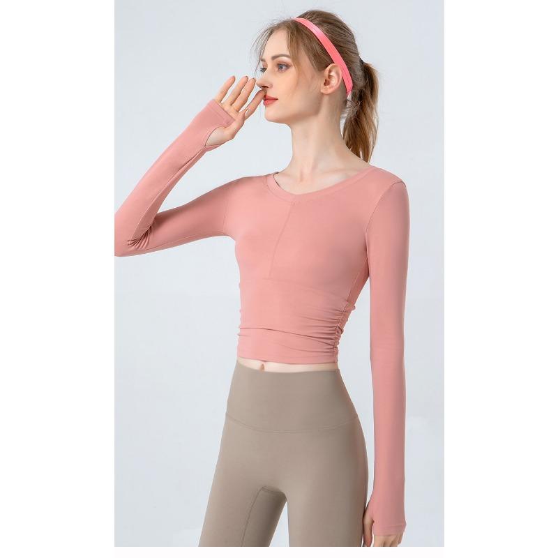 Women's autumn and winter long sleeved skin friendly yoga fitness top