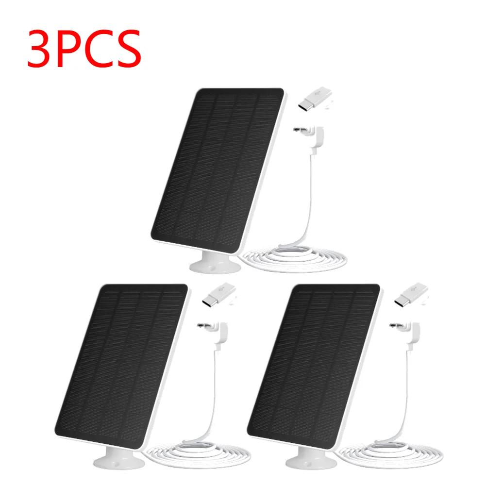 1-3PCS Solar Panel Camera Charger 360°Adjustable Wall Mount Camera Solar Panel for Arlo Essential Spotlight/XL Spotlight Camera