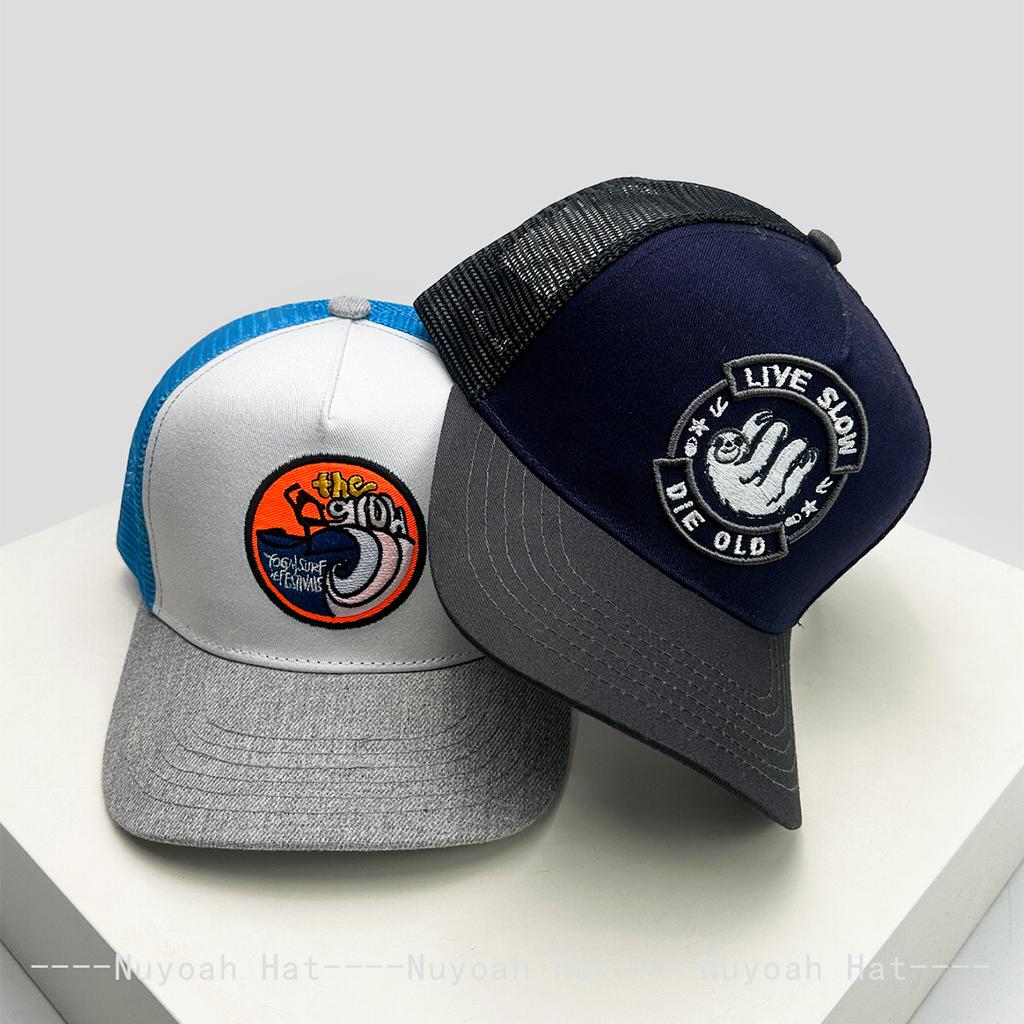 Letter Embroidery Color Block Baseball Hats Breathable Mesh New Men Women Sunshade Personal Versatile Trucker Caps Fashion Retro