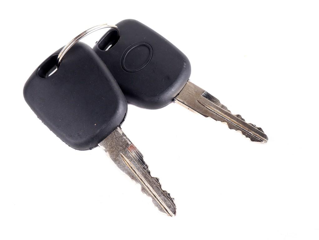 Door Lock Insert with 2 Keys - 1 Insert - Yellow Plastic Passenger Side