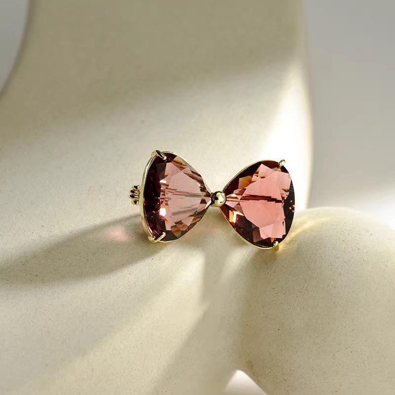 Винтажная Хрустальная Брошь-Бант - Элегантная Формальная Булавка для Платья для Женщин фиолетовый