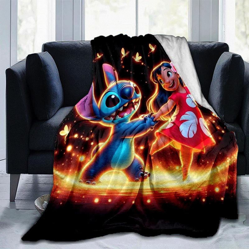

1pc Stitch Printing Blanket - Soft, All-Season Throw for Living Room, Bedroom,Travel 80cmx120cm(31inx47in)