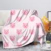 Cute Pig Pink Fleece Blanket Soft Warm Bedroom Throw Blanket On Bed Sofa Bedding Travel Sherpa Blankets for Adult Kids Quilt