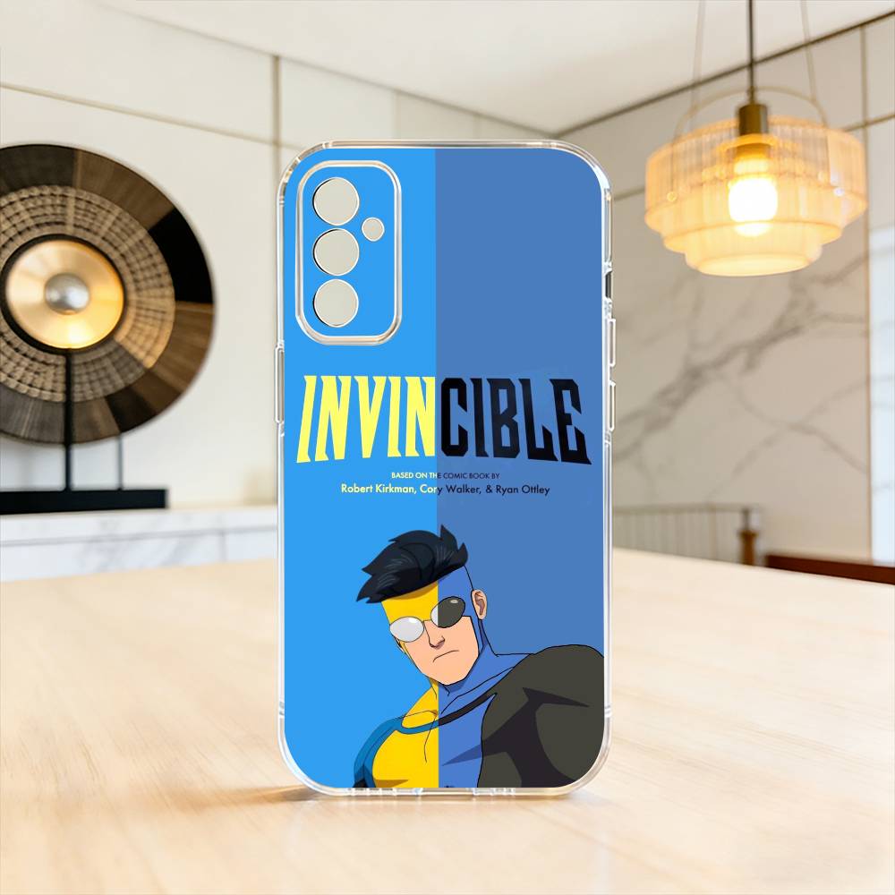 Cartoon I-Invincible Phone Case For SamsungA10,12,20,21S,30,31,40,50,51,52,70,71 Transparent Cover