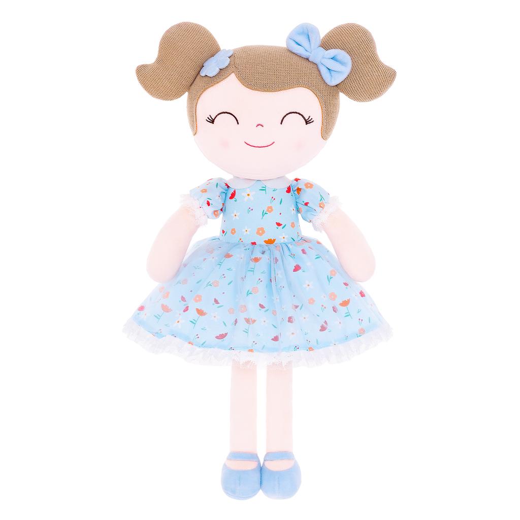 Plush Baby Dolls Spring Girls Plush Toys Baby Girl Gifts Stuffed Toys Ideas for Baby Shower Presents 30cm Blue