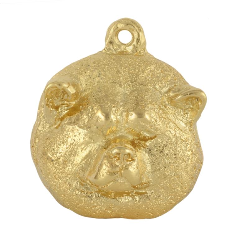 Akita, Akita Inu - Gilded key ring with dog in gift box, handbag decoration, luxury accessory by Art-Dog brand