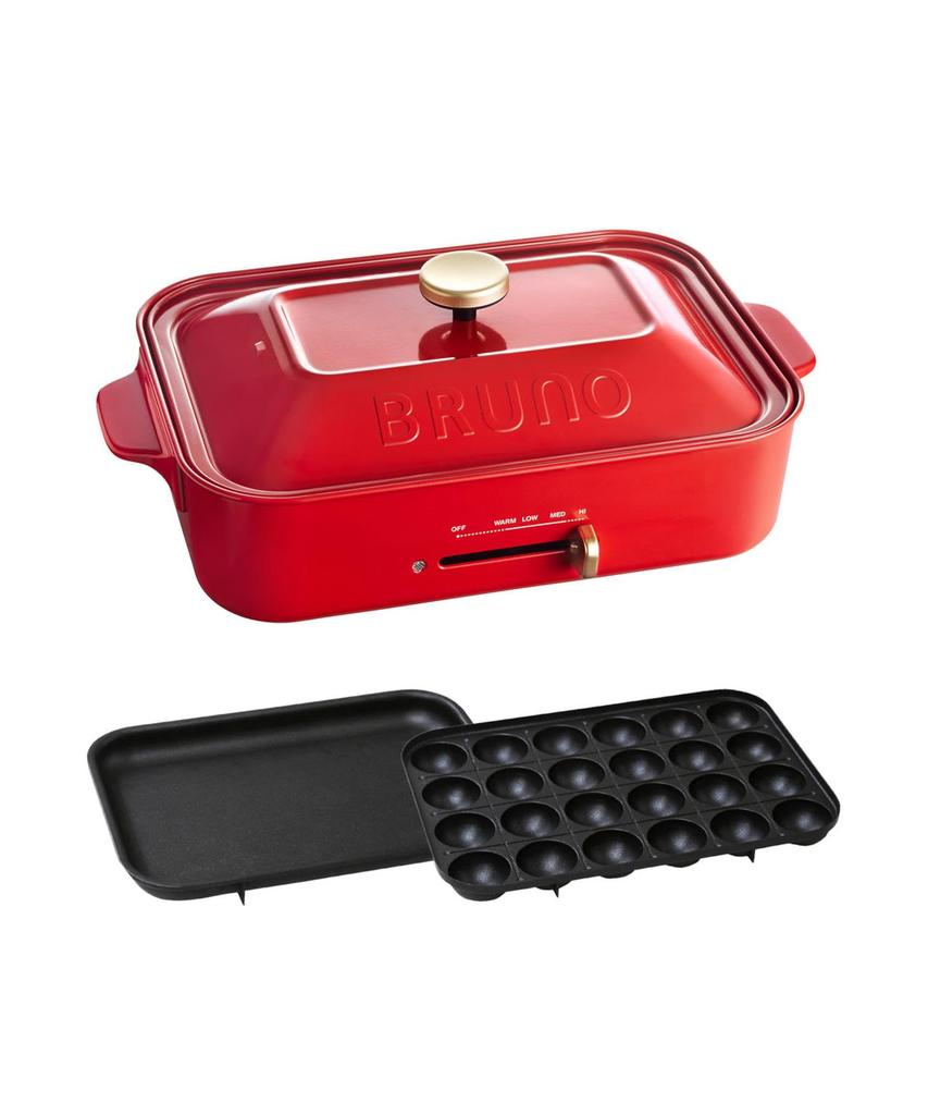 BRUNO compact hot plate red BOE021-RD