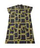 Antiqua Geometric Pattern Dress Plus Sizes Available Adult Look 05 Black One Size [antiqua] Women's Short-Sleeved, Long, Stand-Neck - Retro, Mode,