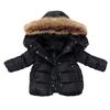 Winter Child Kids Solid Color Hoodie Zipper Coats Keep Warm Jacket Clothes