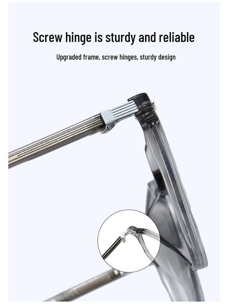 Women's Korean Polygonal Glasses, Myopia/Plano Lenses, Anti-Blue Light, Slimming for Large Faces, TR90 Bare Face Frame