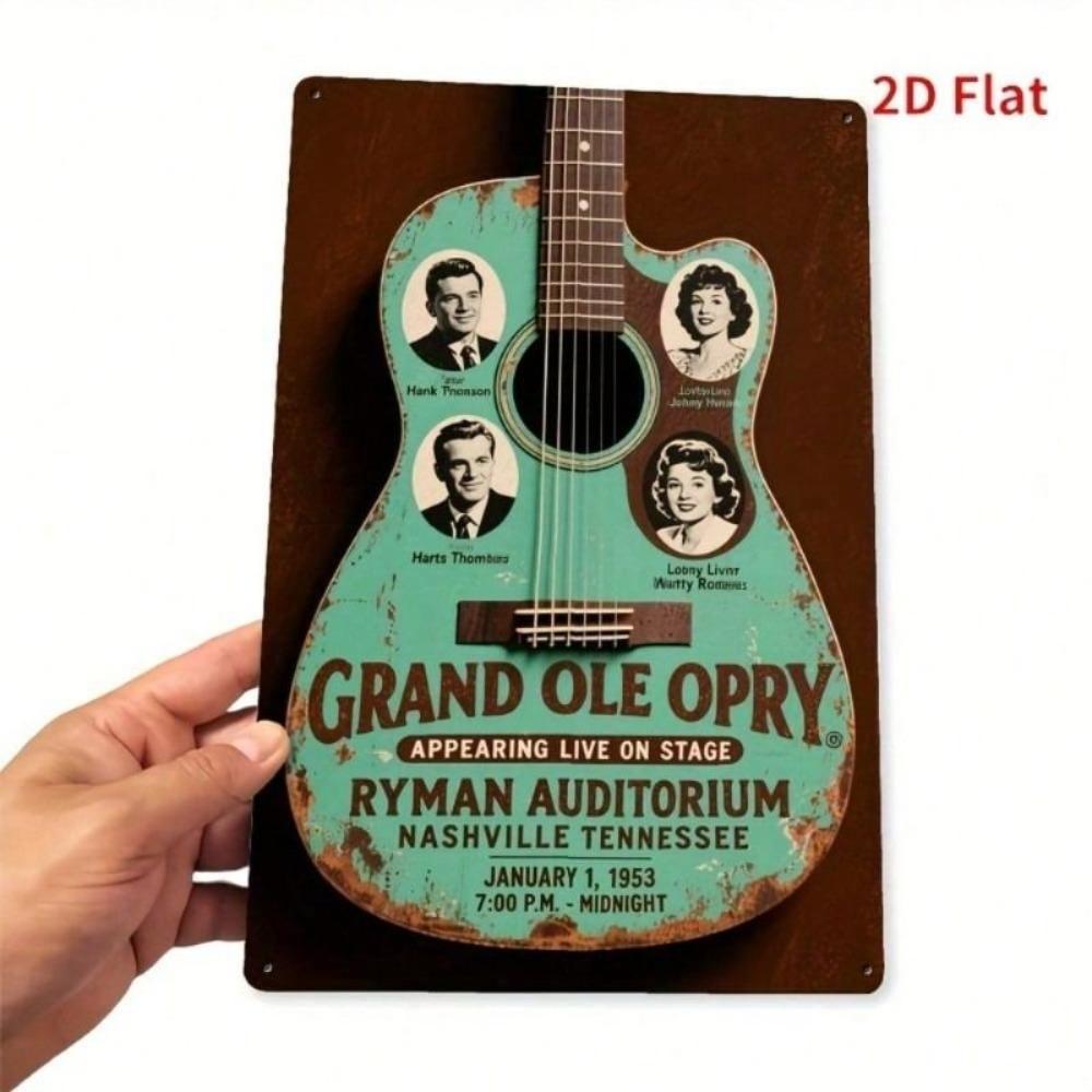 Retro Country Music Metal Wall Art Vintage Tin Sign Home Decor