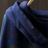 Johnature Women Vintage Print Floral Hooded Sweaters Knitted Long Sleeve Spring Patchwork Female Pullover Sweaters