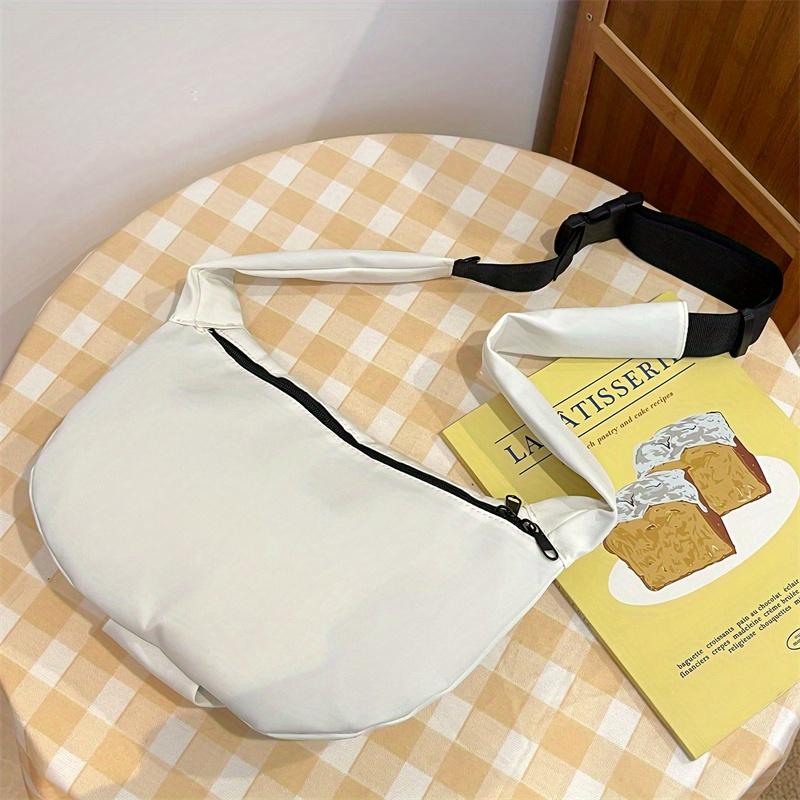 

Chic Nyl Dumpling Bag With Cute Carto Coin Purse - Waterproof, Adjustable Strap Crossbody & Shoulder Bag For Women бежевый