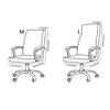 Elastischer Computer-Bürostuhlbezug mit Blumenmuster, schmutzabweisend, drehbar, dehnbar, Gaming-Schreibtischsitz, Stuhlbezug für Sessel