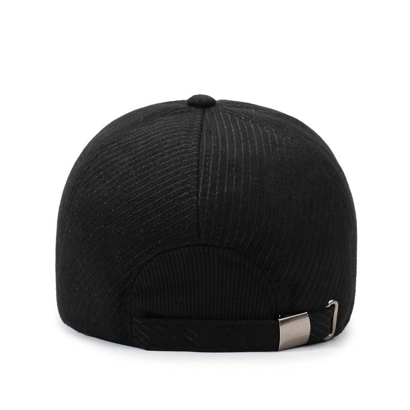 Chapeau Homme Automne Hiver Bonnet Chaud Casquette de Baseball Âge Moyen Extérieur Velours Épais Coton
