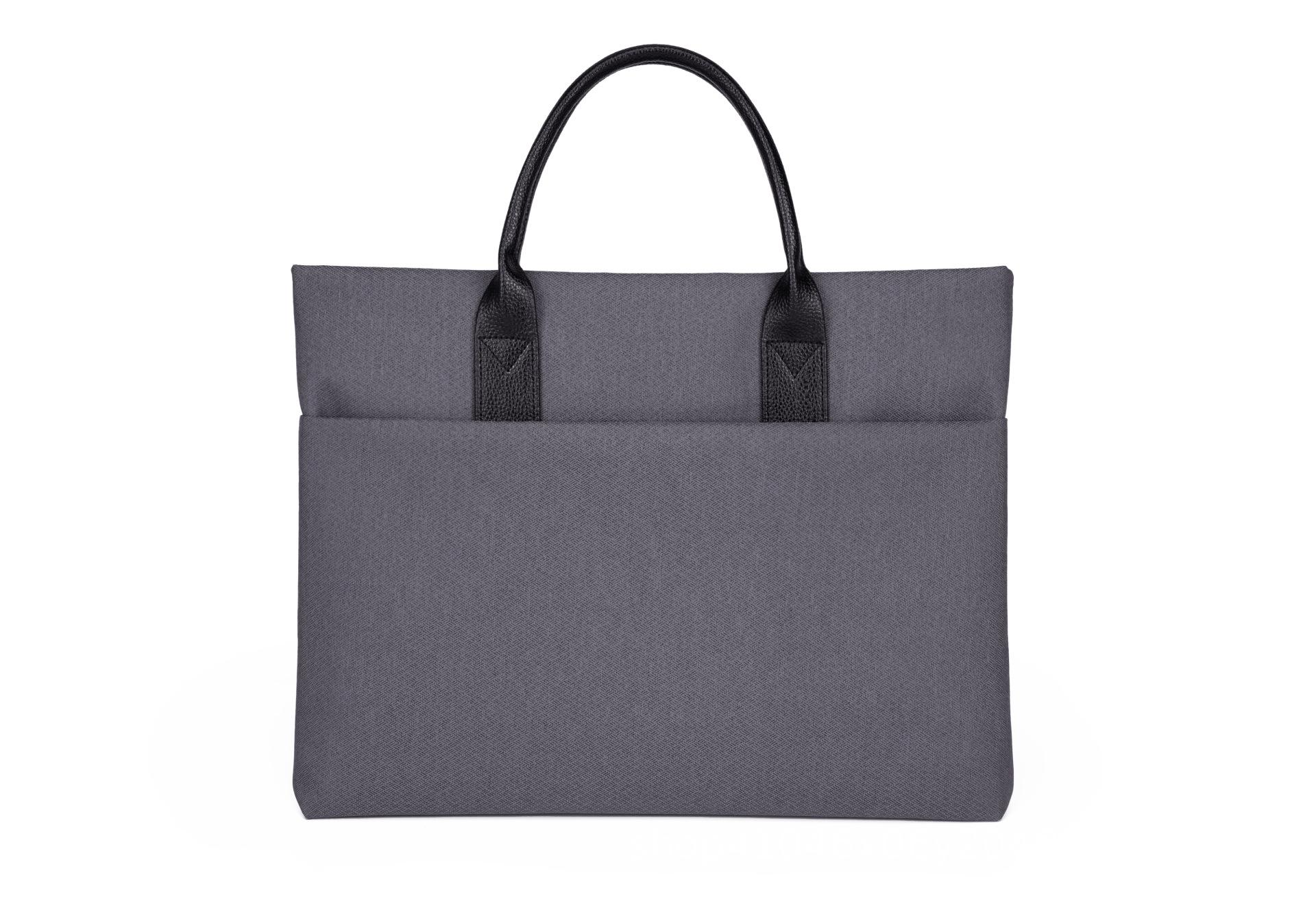 A4 Thick Canvas Business Briefcase Tote for Documents 15.6 темно-серого