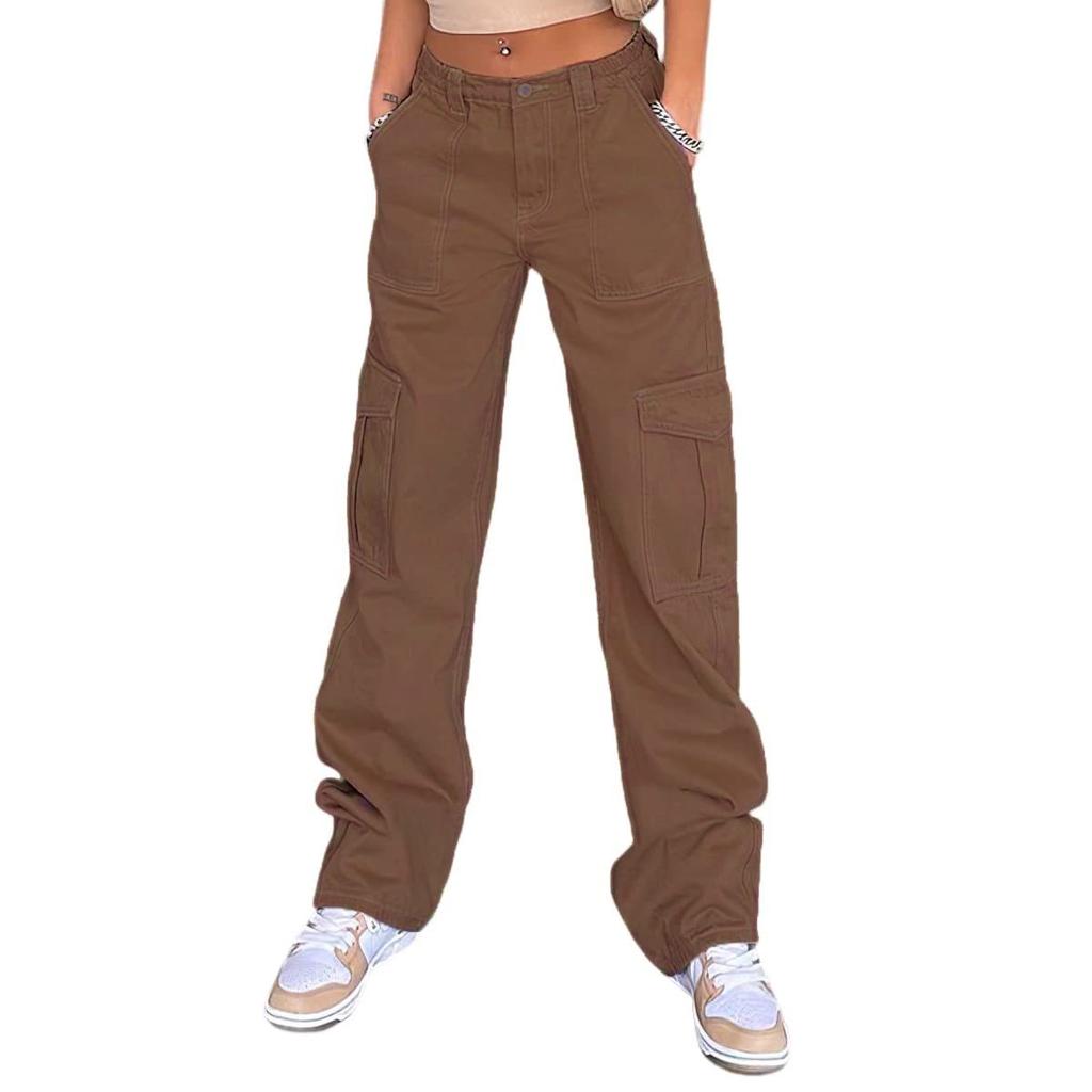 Ladies' Daily New Seasonal Commuting Business Leisure Pants With Pockets Made Of Pure Cotton And Comfortable Fit