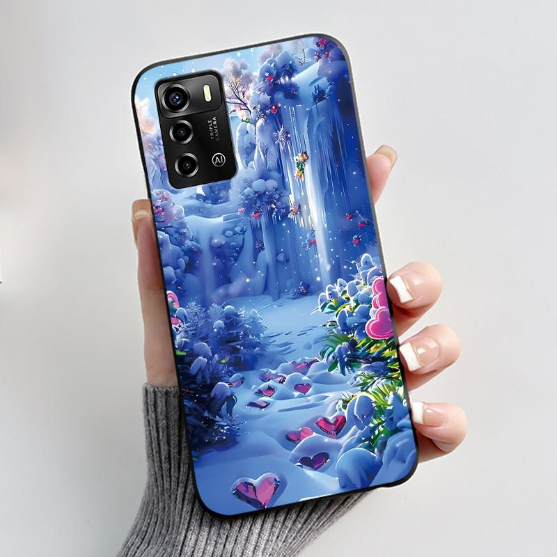 Pouzdro Pro ZTE Blade A72 4G V40 Vita Kryt na telefon Plášť Estetické Roztomilá Kočka Astronaut Móda Matně Černé Ochranné Měkké TPU Kryt